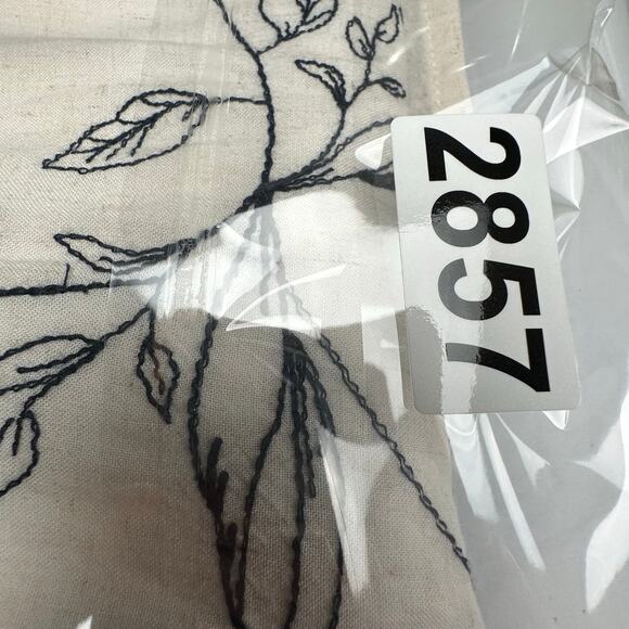 J Jill Top Womens Medium Cream Floral Embroidered Linen Tunic Lightweight Spring - Picture 12 of 12